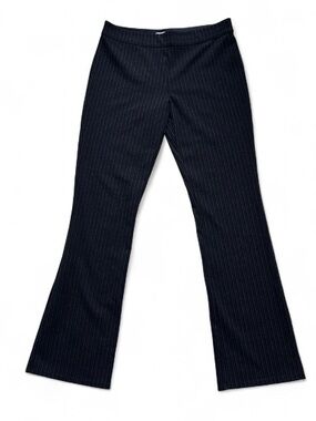 Max Studio Black and White pinstripe bootcut trousers